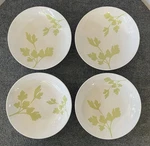 Ikea Fargrik Light White Green Leaves 9.5 Bowl Style 15541 Set Of. Fixed Price $34.99.