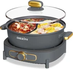 Dezin Hot Electric With Divider, 6L Double-flavor Shabu Pot, Grey. Fixed Price $124.52.