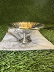 Vintage Oneida Silversmiths Silverplate Fluted Footed Compote Bowl W/ Pouch. Fixed Price $26.00.