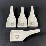 4 World Market Tasting Spoons Small Dishes Condiments Sauces New White Porcelain. Fixed Price $12.00.