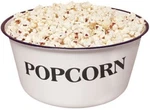 Popcorn Enamelware Bowl 3/4" X 9 Quart Distressed Black White Vintage. Fixed Price $31.45.