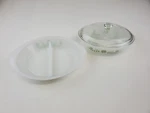 Vintage Jeannette Primrose Glasbake Casserole And Divided Dish W/lid J2352 J255. Fixed Price $20.00.