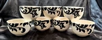 Martha Stewart Lisbon Black Soup/cereal Bowl 5 1/4" Porcelain Floral Scrolls. Fixed Price $11.99.