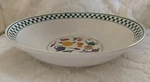 Country Garden By Signature, Pasta Bowl, Green Checkerboard Trim, Summer Salads!. Fixed Price $8.95.