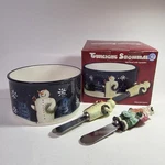 Certified International Twilight Snowman Dip Bowl Spreader Set Christmas Holiday. Fixed Price $12.99.