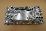 Vintage Arthur Court Magnolia Bird Tray Heavy Aluminum 6X11" New Box Gift. Fixed Price $44.99.
