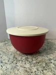 Tupperware Impressions Red Bowl With White Lid 3091B-2 4.3. Fixed Price $19.95.