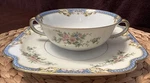 Noritake Casino Cream Soup Bowl With Square Plates Set Of 2. Vtg. Japanese. Fixed Price $60.00.