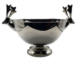 Crate & Barrel 6" Small Reindeer Head Silver Nickel Candy Bowl #610-275. Fixed Price $15.99.