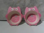 Tiny Footprint Lot Of 2 Bowls/owl/measurements Pictures. Fixed Price $10.50.