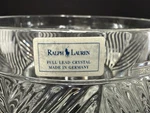 Signed Ralph Lauren Herringbone Crystal Bowl 6" Diameter. Fixed Price $65.00.