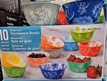 Signature Housewares 10-PIECE Small Botanical Stoneware Bowls 1796136. Fixed Price $23.95.