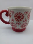 The Pioneer Woman Stoneware Coffee Mug/ Red Starburst, 2915DIB, Preowned Guc. Fixed Price $14.25.