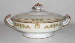 Noritake Porcelain China Lorento W/gold Covered Vegetable Bowl. Fixed Price $71.98.