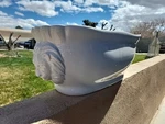 Huge Lions Head White Porcelain Pedestal Bowl Cwc Catering Centerpiece 22X11X9. Fixed Price $290.00.