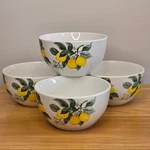 New Royal Norfolk Lemon Ceramic Soup Cereal Salad Bowls 5 1/2" Set Of 4. Fixed Price $29.99.