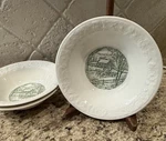 10 Homer Laughlin Green White Pastoral Cereal Fruit Bowls. Fixed Price $9.99.