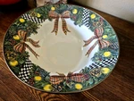 Mackenzie Childs Christmas Enamelware Large Serving Bowl Evergreen Pattern Rare. Fixed Price $119.00.