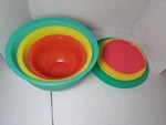 Tupperware Impressions Set Of Nesting Mixing Bowls 1.3L, 2.5L, 4.3L Free Ship. Fixed Price $32.99.