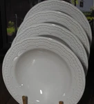 Mesa Brasil Embossed Rim Pasta Soup Bowls Set Of 4 New. Fixed Price $42.50.