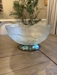 Vintage Godinger Salad Cabbage Lettuce Leaf Silver Plated Base 4 Bowls. Fixed Price $35.00.