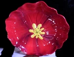 Pier Imports Grace Hand Painted Earthenware Flower Bowl 13" X 12.75" 2" Lip. Fixed Price $22.95.