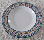 Tognana TOG36 9" Rimmed Soup Bowl Porcelain Blue/green W/red Berries Mint. Fixed Price $6.99.