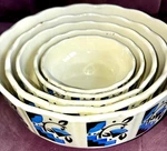 Antique German Art Spritzdecor Nesting Bowls Set Of 5 Geometric Bauhaus. Fixed Price $95.00.