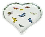 Portmeirion Botanic Garden Butterflies Heart Shaped Dish Plate Large 9" England. Fixed Price $29.50.