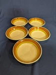 Set Of 5 Bowls Imperial W. Dalton Stoneware Tangerine Serving/soup/salad/cereal. Fixed Price $65.00.