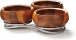 Nambe Braid Condiment Server - Modern Scandinavian Serving Set With Chrome Plate. Fixed Price $109.99.