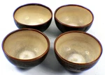 Sango Nova Brown 4933 Lot Of Deep Soup Dessert Ice Cream Bowls 5 1/4". Fixed Price $19.95.