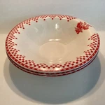 Comptoir Damier Red De Famille 3 Cereal Bowls 8 -excellent M4. Fixed Price $31.00.