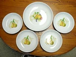 5 Lenox Pasta Bowls Garden Mural Design 4 Individual + 1 Serving. Fixed Price $75.00.