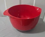 Vintage Trudeau Red Melamine 3.0 Nesting Mixing Bowl Bin F. Fixed Price $19.98.