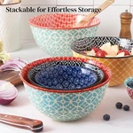Mixing Bowl, Kitchen Ceramic Nesting Bowls, 3.7/2/1-QUART, Set Of. Fixed Price $44.99.
