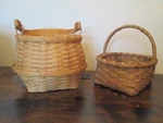 Baskets 2 Medium Round Honey Small Rectangle With Handle. Fixed Price $19.99.