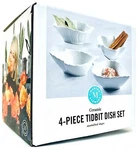 Martha Stewart 4 Pc Assorted Leaf Shapes Ceramic Tidbit Set Dishwasher Safe. Fixed Price $28.21.