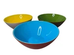 Guzzini Rs Sadler Bicolor Bowls Set Of 3 Multicolor Cereal Salad Serving Italy. Fixed Price $35.00.