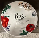 White Porcelain Pasta Serving Bowl 11IN Vegetable And Herb Kloc With Label. Fixed Price $29.99.