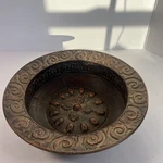 Hosley Metal Bowl Decorative Brown Elegant Expressions 12-3/4. Fixed Price $10.62.