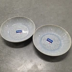 Denby Halo Speckle Gray 8.5 Pasta-dinner Bowls Set Of 2 New! Uk Made. Fixed Price $43.99.