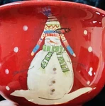 Sakura Snowmates 2 Red Soup/cereal Bowl By Debbie Tayor Kerman. Fixed Price $10.00.