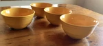 Mainstays Yellow Rainforest Embossed Ring Soup Cereal Bowls Set Of 4. Fixed Price $40.00.