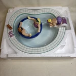 Lotus Swimming Pool Hot Tub Chip & Dip Serving Party Set 1995 With Box. Fixed Price $119.99.