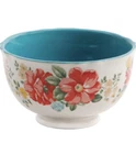 The Pioneer Woman Stoneware Vintage Floral 6" Footed Bowl. Fixed Price $13.99.