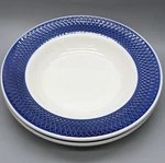 Italian Windsor Browne Blue Ceramic Bowls Embossed Edge Replacements Set 2. Fixed Price $40.50.