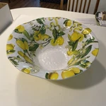 Michel Design Works Lemon Basil Melamine Large Serve Bowl Country Yellow Farm. Fixed Price $32.99.