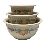 Vtg 3 Corelle Coordinates Abundance Nesting Mixing Bowls Qt. 2 1. Fixed Price $40.00.