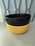 Waechtersbach Fun Factory Bowls Set 2 Yellow Brown Germany Stoneware 5.5. Fixed Price $19.99.